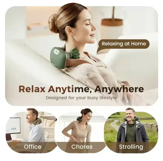 4D Neck & shoulder Massager with Heat, Back & Hand Massager, Pain Relief, Muscle Relaxation