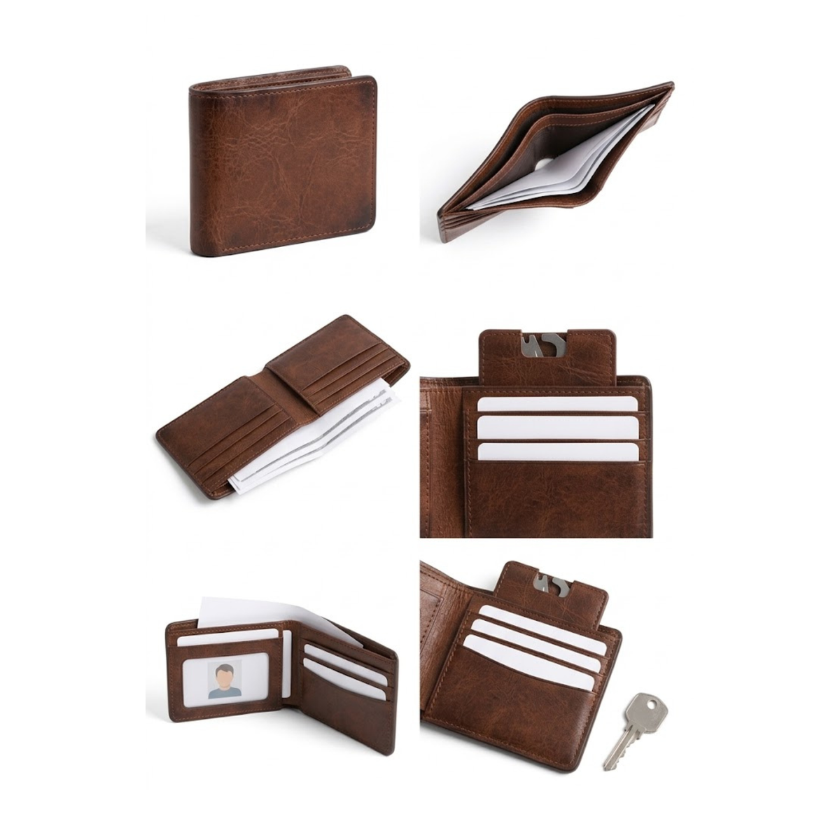 Handcrafted Brown Leather Wallet