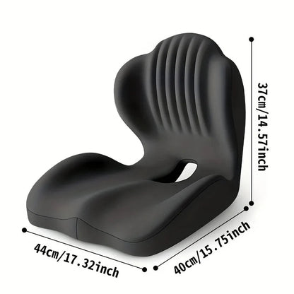 Ergonomic Memory Foam Seat Cushion with Lumbar Support – Pressure Relief, Height Boost, Universal Fit