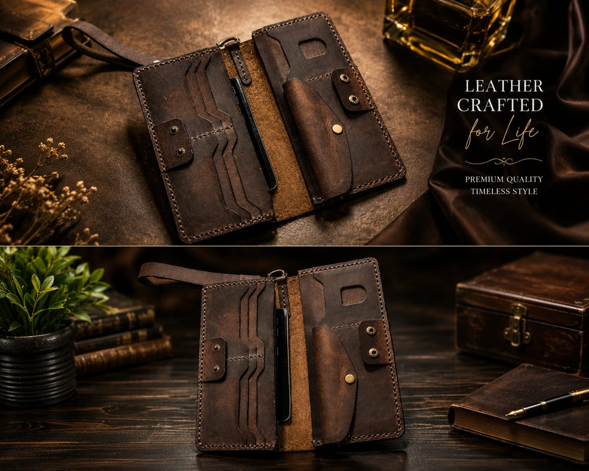 Handcrafted Long Wallet (Genuine Leather)